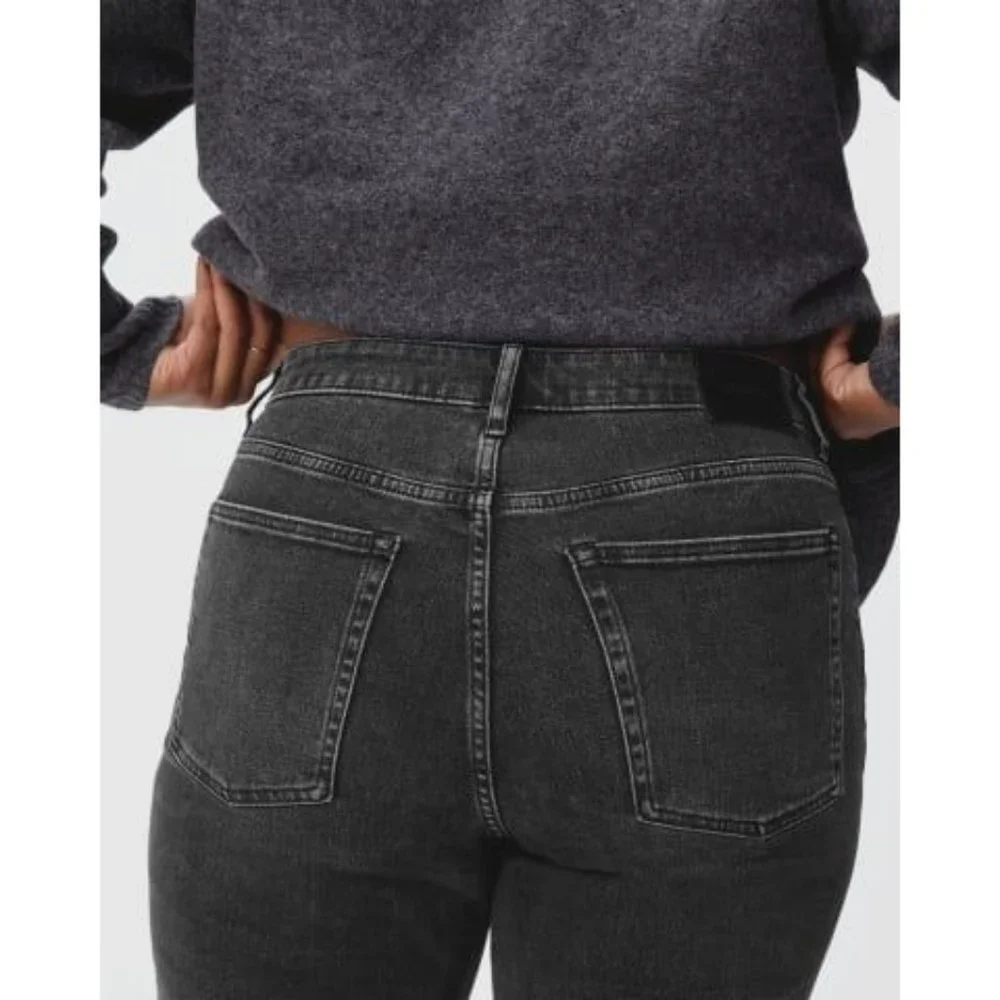 Everlane The Curvy Cheeky Straight Jean Stretch Washed Black Size 34 - Picture 3 of 10